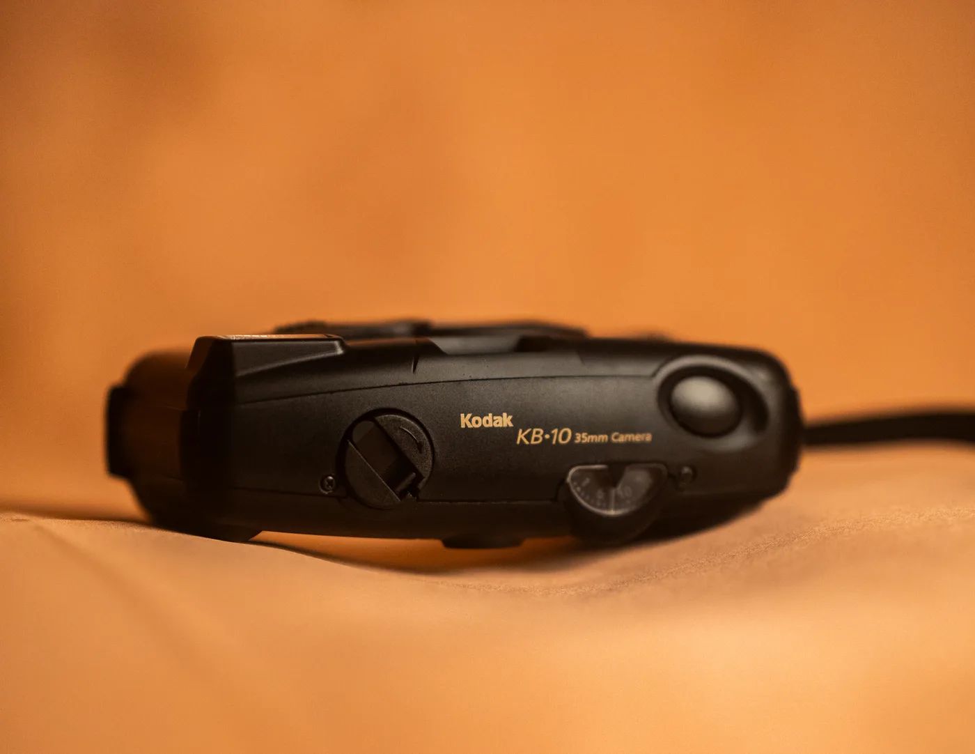 The top of the camera, showing the shutter release and the KB·10 35mm Camera lettering.